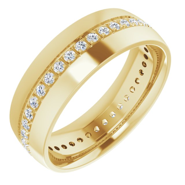 14K Yellow 1/2 CTW Lab-Grown Diamond Band