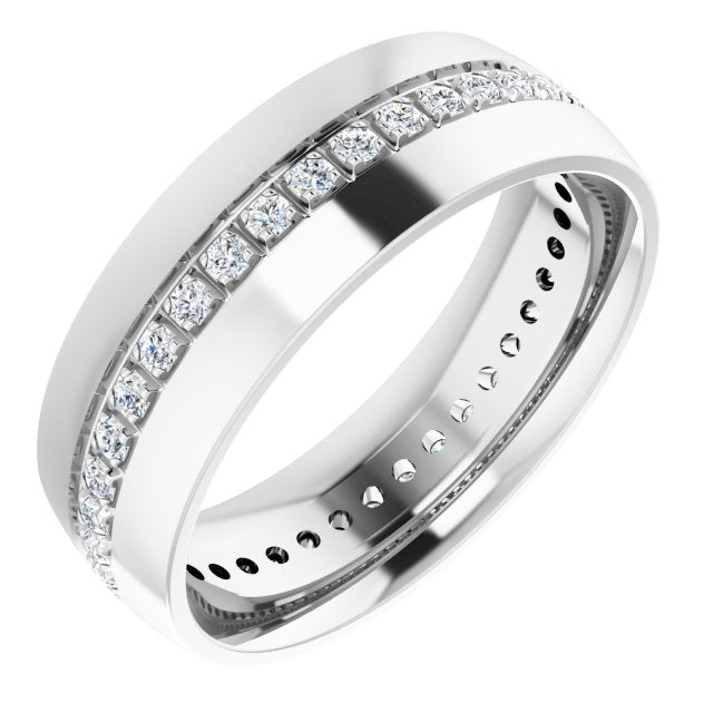 14K White 1/2 CTW Lab-Grown Diamond Band