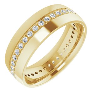 14K Yellow 1/2 CTW Lab-Grown Diamond Band