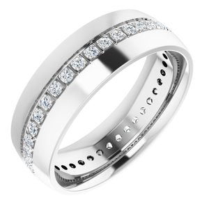 14K White 1/2 CTW Lab-Grown Diamond Band