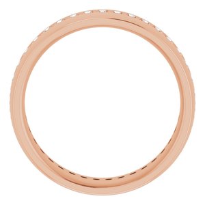 14K Rose 1/2 CTW Lab-Grown Diamond Band