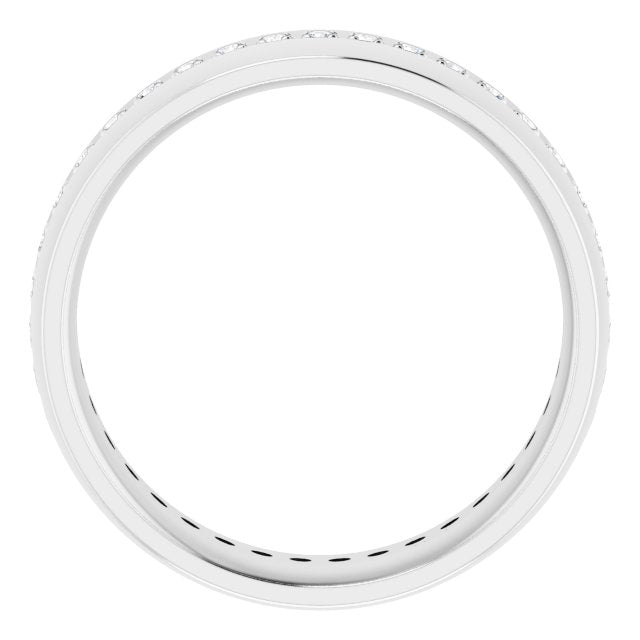 14K White 1/2 CTW Lab-Grown Diamond Band