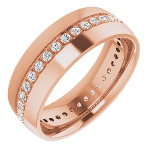 14K Rose 1/2 CTW Lab-Grown Diamond Band