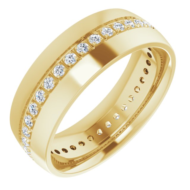 14K Yellow 1/2 CTW Lab-Grown Diamond Band