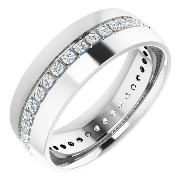 14K White 1/2 CTW Lab-Grown Diamond Band