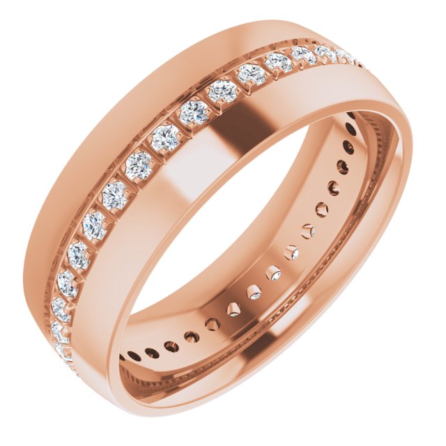 14K Rose 1/2 CTW Lab-Grown Diamond Band
