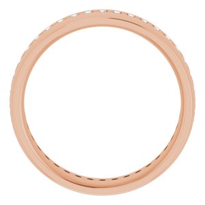 14K Rose 1/2 CTW Lab-Grown Diamond Band