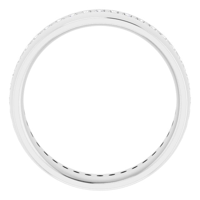14K White 1/2 CTW Lab-Grown Diamond Band