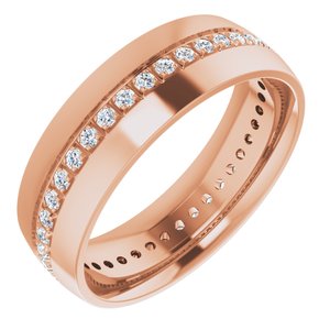 14K Rose 1/2 CTW Lab-Grown Diamond Band