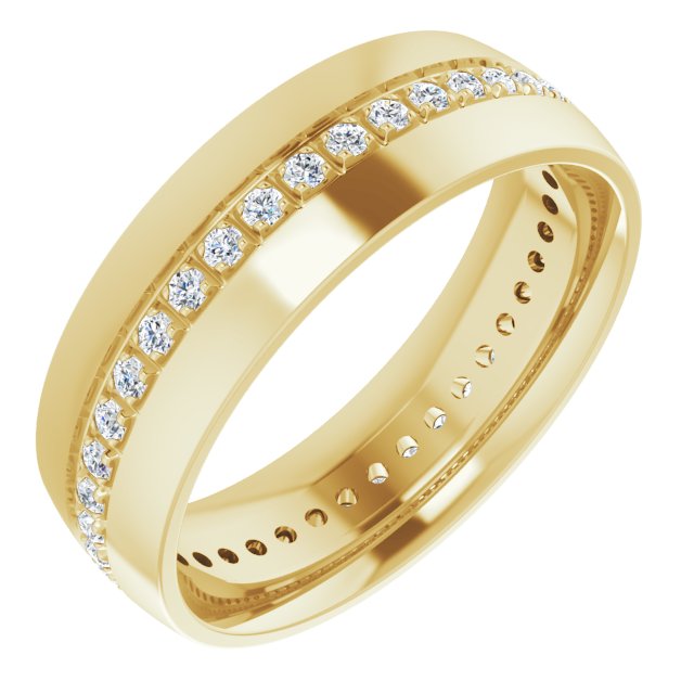 14K Yellow 1/2 CTW Lab-Grown Diamond Band