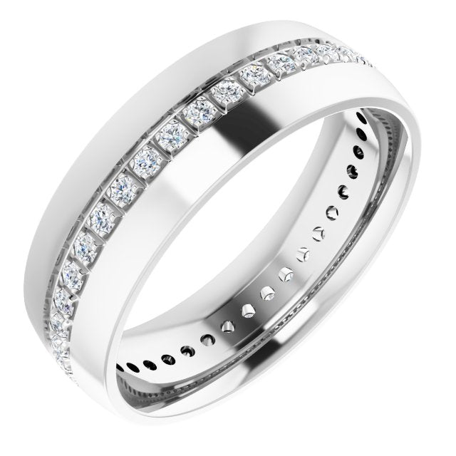 14K White 1/2 CTW Lab-Grown Diamond Band