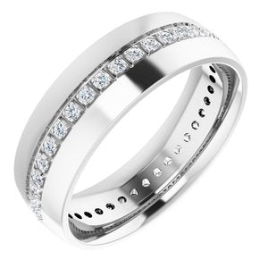 14K White 1/2 CTW Lab-Grown Diamond Band