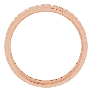 14K Rose 1/2 CTW Lab-Grown Diamond Band