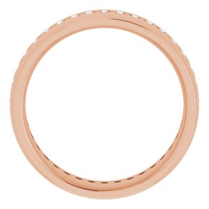 14K Rose 1/2 CTW Lab-Grown Diamond Band