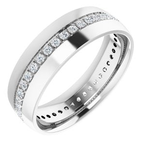14K White 1/2 CTW Lab-Grown Diamond Band