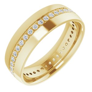 14K Yellow 1/2 CTW Lab-Grown Diamond Band