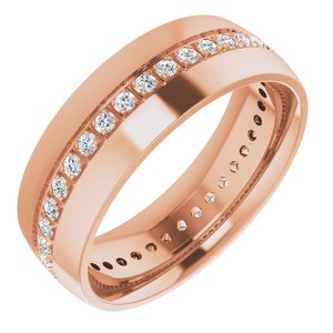 14K Rose 1/2 CTW Lab-Grown Diamond Band