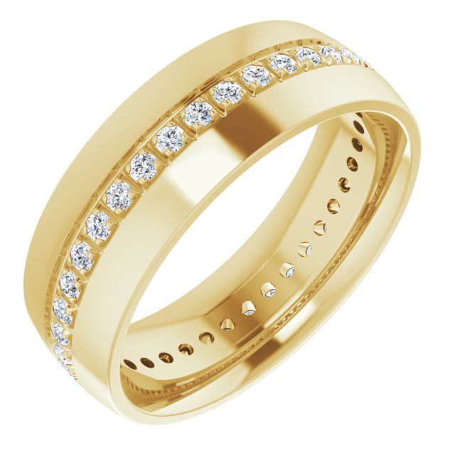 14K Yellow 1/2 CTW Lab-Grown Diamond Band