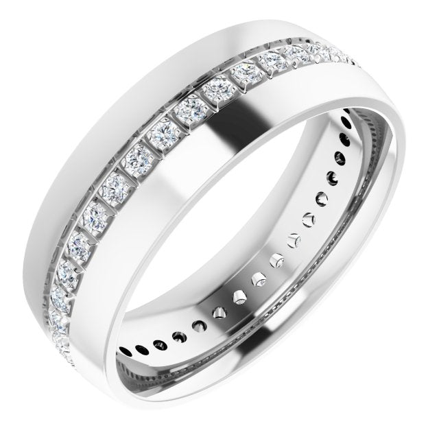 14K White 1/2 CTW Lab-Grown Diamond Band