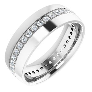 14K White 1/2 CTW Lab-Grown Diamond Band