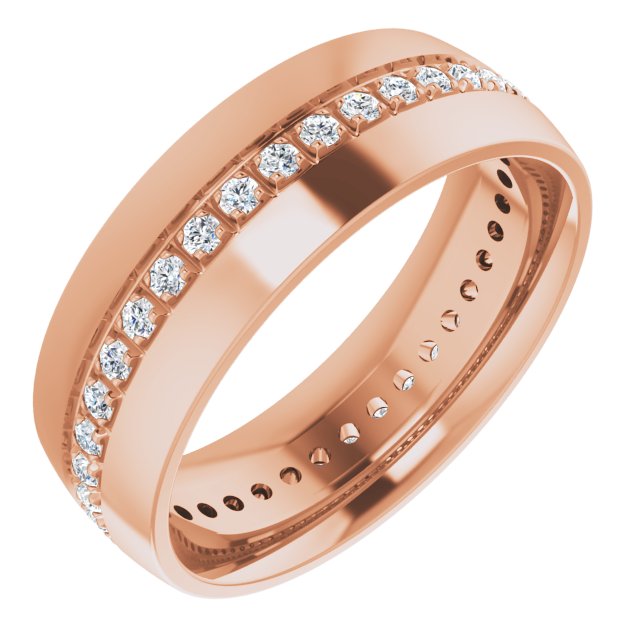 14K Rose 1/2 CTW Lab-Grown Diamond Band