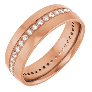 14K Rose 1/2 CTW Lab-Grown Diamond Band