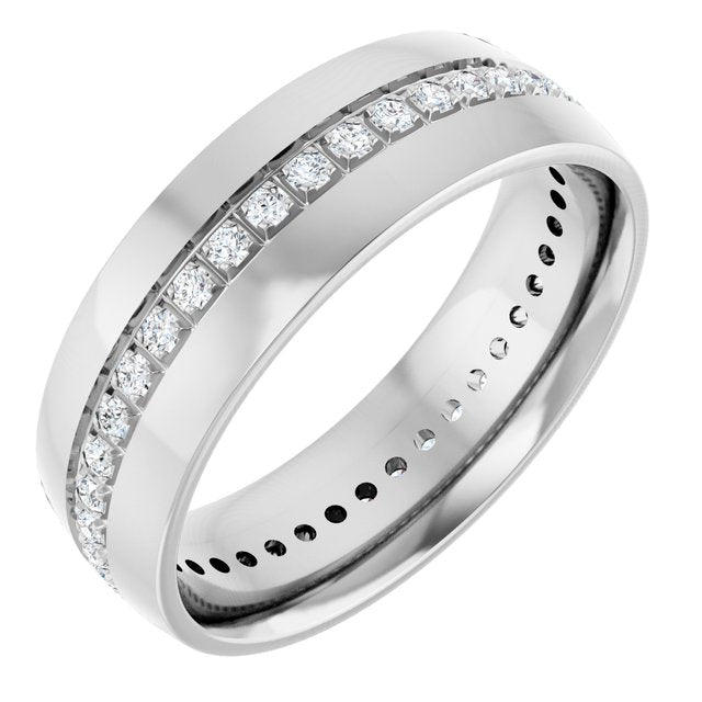 14K White 1/2 CTW Lab-Grown Diamond Band