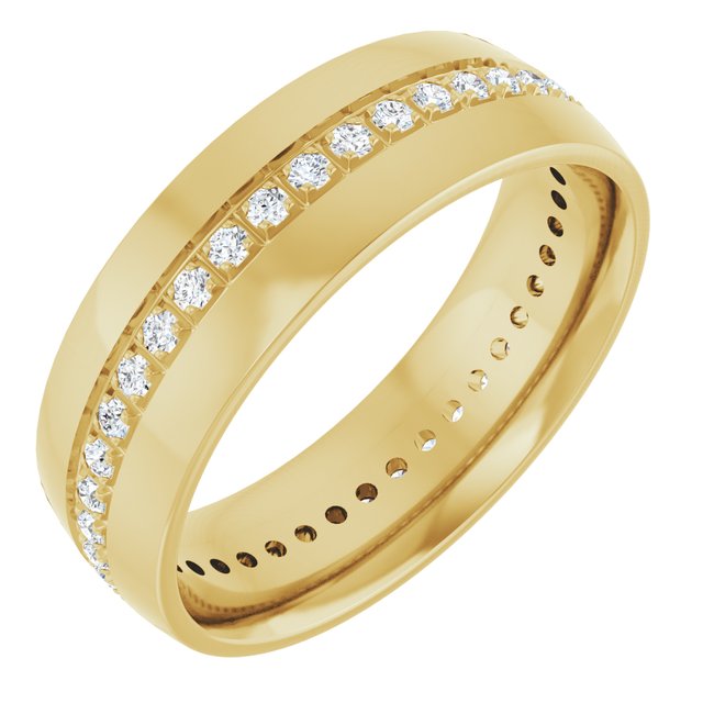 14K Yellow 1/2 CTW Lab-Grown Diamond Band