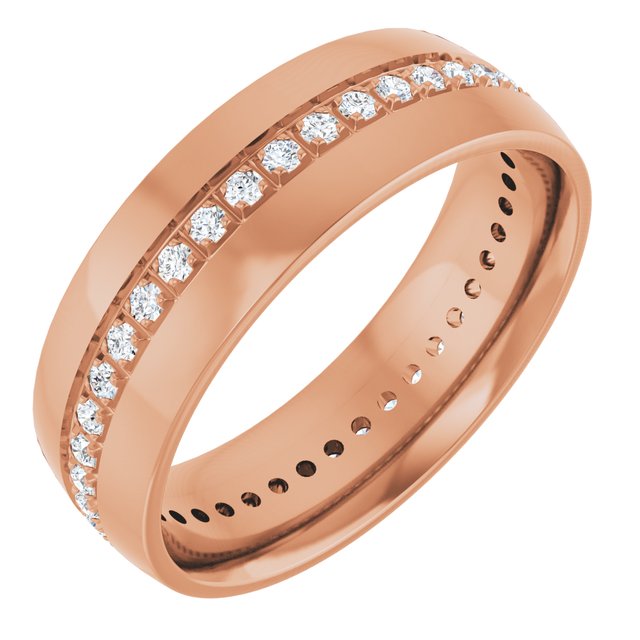 14K Rose 1/2 CTW Lab-Grown Diamond Band