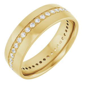 14K Yellow 1/2 CTW Lab-Grown Diamond Band