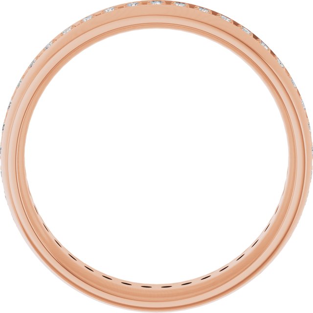 14K Rose 1/2 CTW Lab-Grown Diamond Band