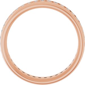 14K Rose 1/2 CTW Lab-Grown Diamond Band