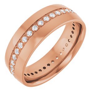 14K Rose 1/2 CTW Lab-Grown Diamond Band