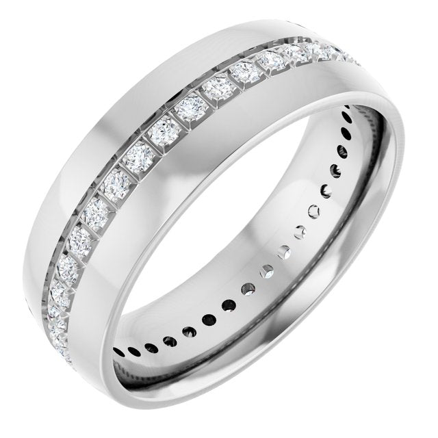14K White 1/2 CTW Lab-Grown Diamond Band