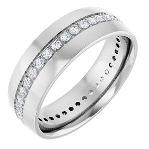 14K White 1/2 CTW Lab-Grown Diamond Band
