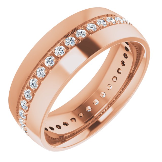 14K Rose 1/2 CTW Lab-Grown Diamond Band