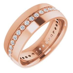 14K Rose 1/2 CTW Lab-Grown Diamond Band