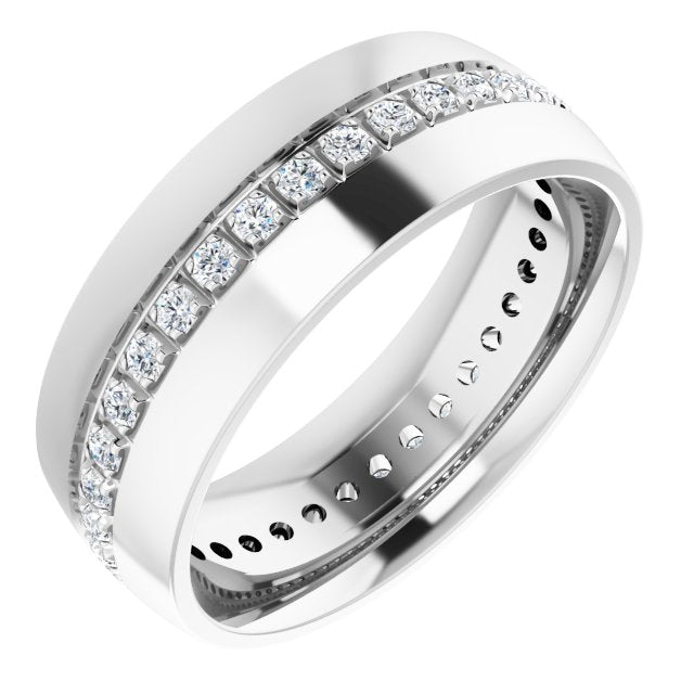 14K White 1/2 CTW Lab-Grown Diamond Band