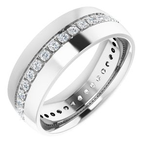14K White 1/2 CTW Lab-Grown Diamond Band