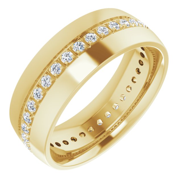 14K Yellow 1/2 CTW Lab-Grown Diamond Band