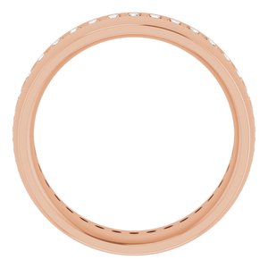 14K Rose 1/2 CTW Lab-Grown Diamond Band