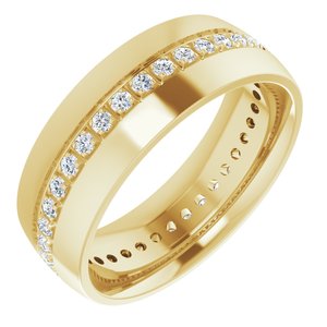14K Yellow 1/2 CTW Lab-Grown Diamond Band