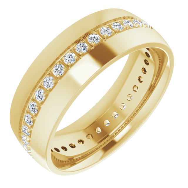 14K Yellow 1/2 CTW Lab-Grown Diamond Band