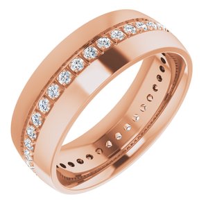 14K Rose 1/2 CTW Lab-Grown Diamond Band