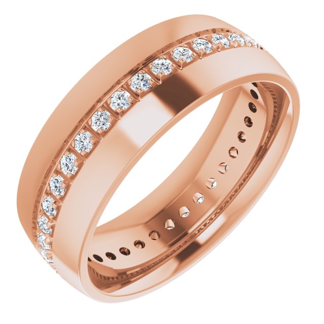 14K Rose 1/2 CTW Lab-Grown Diamond Band