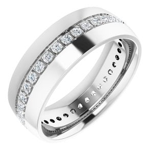 14K White 1/2 CTW Lab-Grown Diamond Band