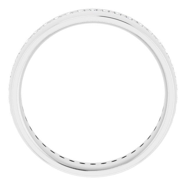 14K White 1/2 CTW Lab-Grown Diamond Band