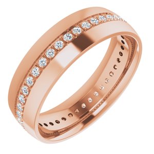 14K Rose 1/2 CTW Lab-Grown Diamond Band