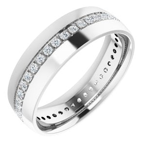 14K White 1/2 CTW Lab-Grown Diamond Band