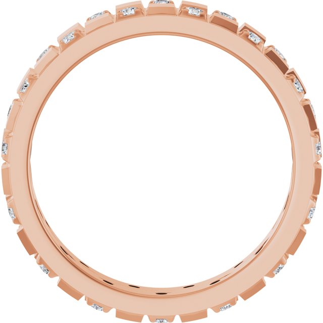 14K Rose 3/8 CTW Lab-Grown Diamond Band
